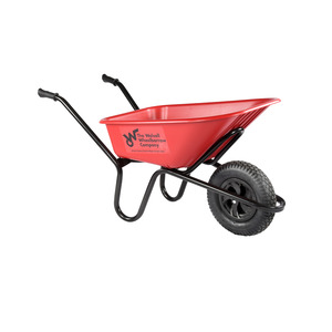 Constructo® HD Red 120L HDPE Wheelbarrow - Pneumatic Tyre